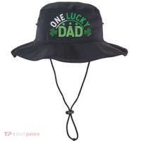 One Lucky Dad Shamrock Papa Irish Saint Patricks Day Daddy Bucket Hat thumb 0