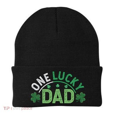One Lucky Dad Shamrock Papa Irish Saint Patricks Day Daddy Beanie