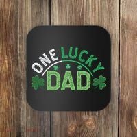 One Lucky Dad Shamrock Papa Irish Saint Patricks Day Daddy Coaster thumb 0