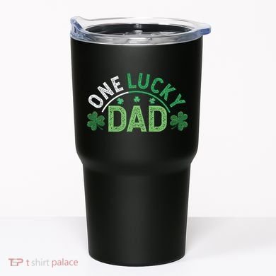 One Lucky Dad Shamrock Papa Irish Saint Patricks Day Daddy Tumbler
