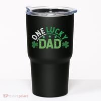 One Lucky Dad Shamrock Papa Irish Saint Patricks Day Daddy Tumbler thumb 0