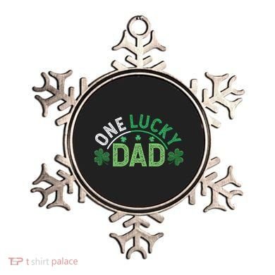 One Lucky Dad Shamrock Papa Irish Saint Patricks Day Daddy Ornament