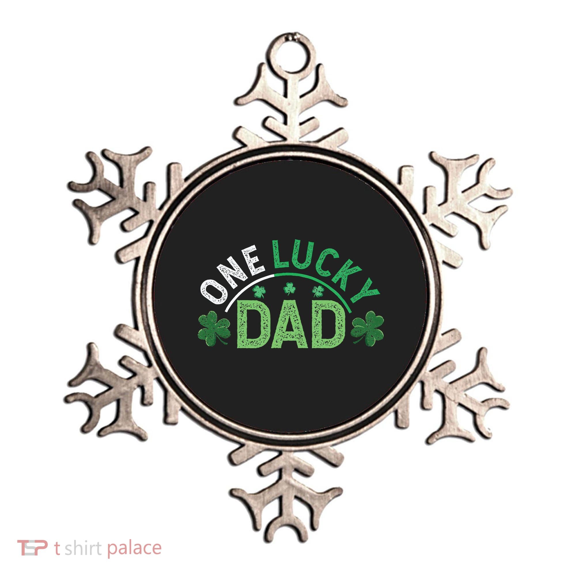 One Lucky Dad Shamrock Papa Irish Saint Patricks Day Daddy Ornament