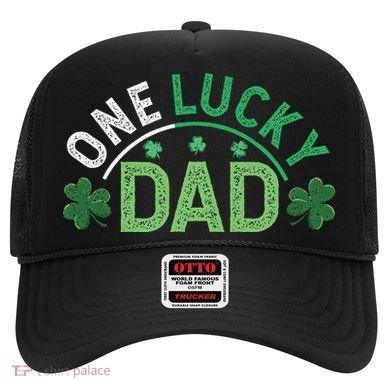 One Lucky Dad Shamrock Papa Irish Saint Patricks Day Daddy Hat
