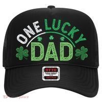 One Lucky Dad Shamrock Papa Irish Saint Patricks Day Daddy Hat thumb 0