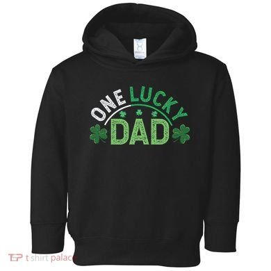 One Lucky Dad Shamrock Papa Irish Saint Patricks Day Daddy Toddler Hoodie