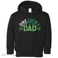 One Lucky Dad Shamrock Papa Irish Saint Patricks Day Daddy Toddler Hoodie thumb 0