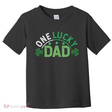 One Lucky Dad Shamrock Papa Irish Saint Patricks Day Daddy Toddler T-Shirt