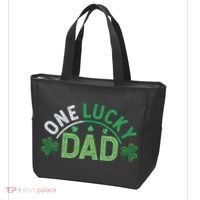 One Lucky Dad Shamrock Papa Irish Saint Patricks Day Daddy Tote Bag thumb 3