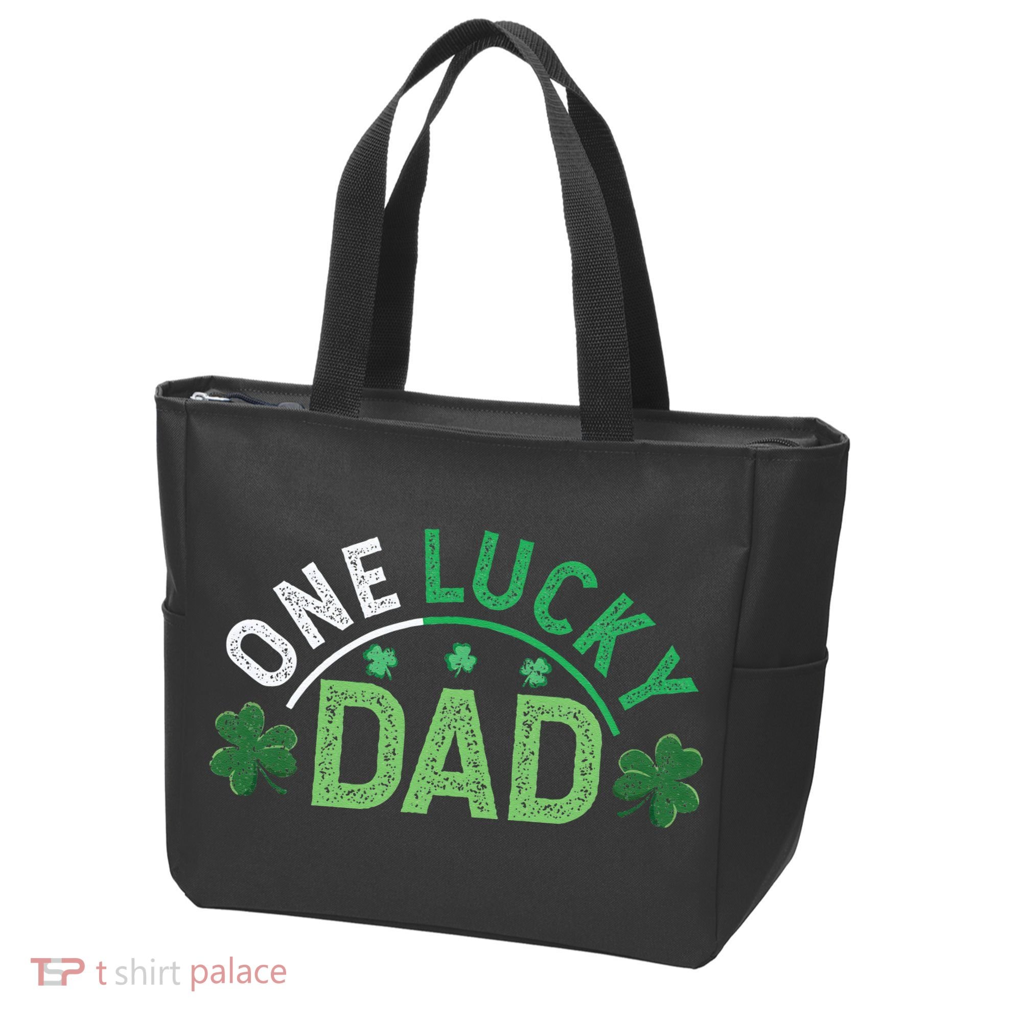 One Lucky Dad Shamrock Papa Irish Saint Patricks Day Daddy Tote Bag