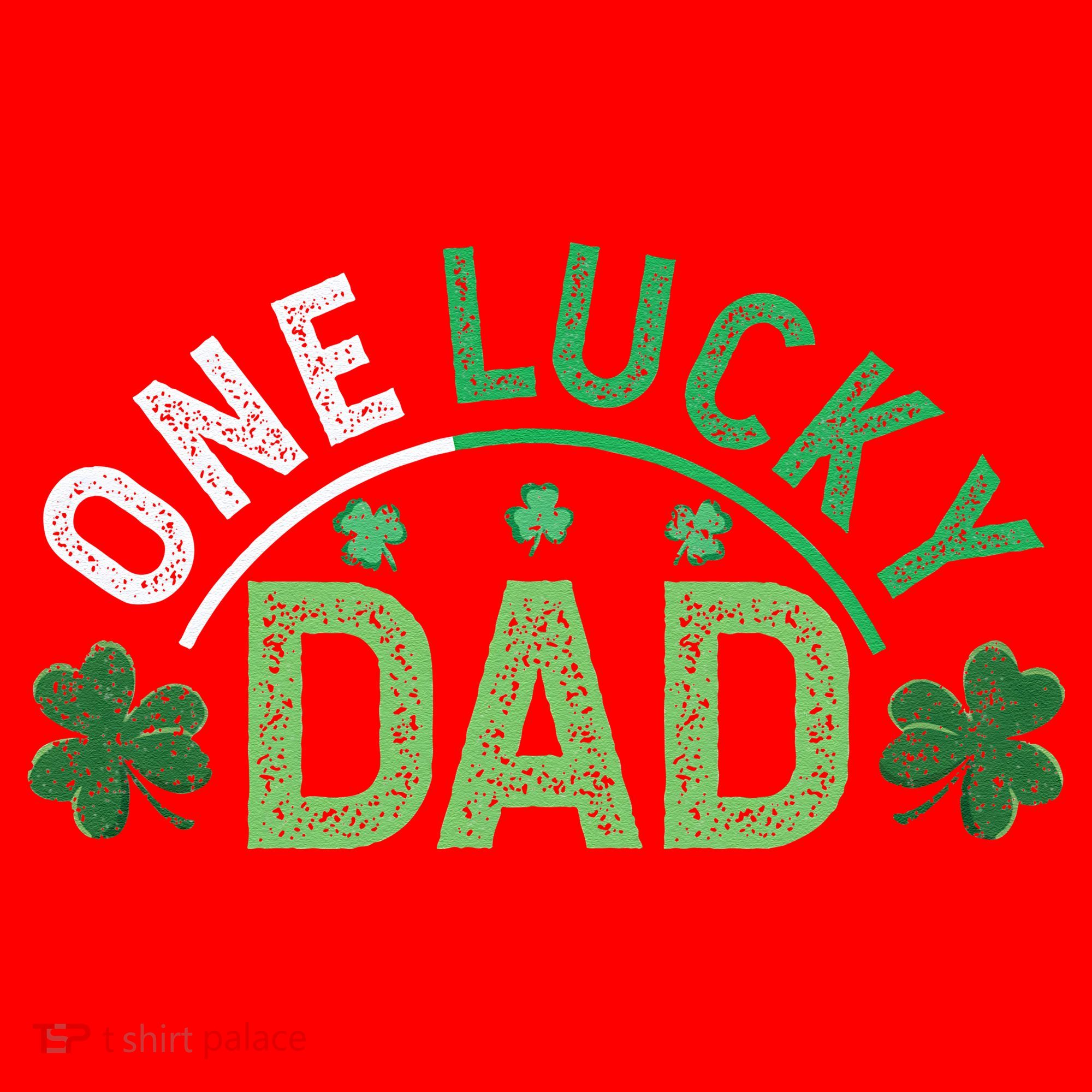One Lucky Dad Shamrock Papa Irish Saint Patricks Day Daddy Santa Hat