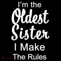 Oldest Sister I Make The Rules Funny Bucket Hat thumb 4