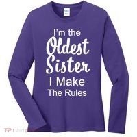 Oldest Sister I Make The Rules Funny Women's Long Sleeve Shirt thumb 0