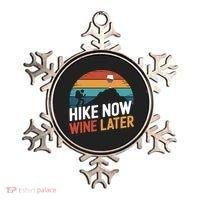 Outdoor Lover Funny Hike Now Wine Later Hiker Mom  Ornament thumb 0