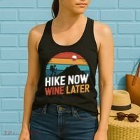 Outdoor Lover Funny Hike Now Wine Later Hiker Mom  Women's Tank Top thumb 2