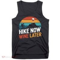 Outdoor Lover Funny Hike Now Wine Later Hiker Mom  Tank Top thumb 0
