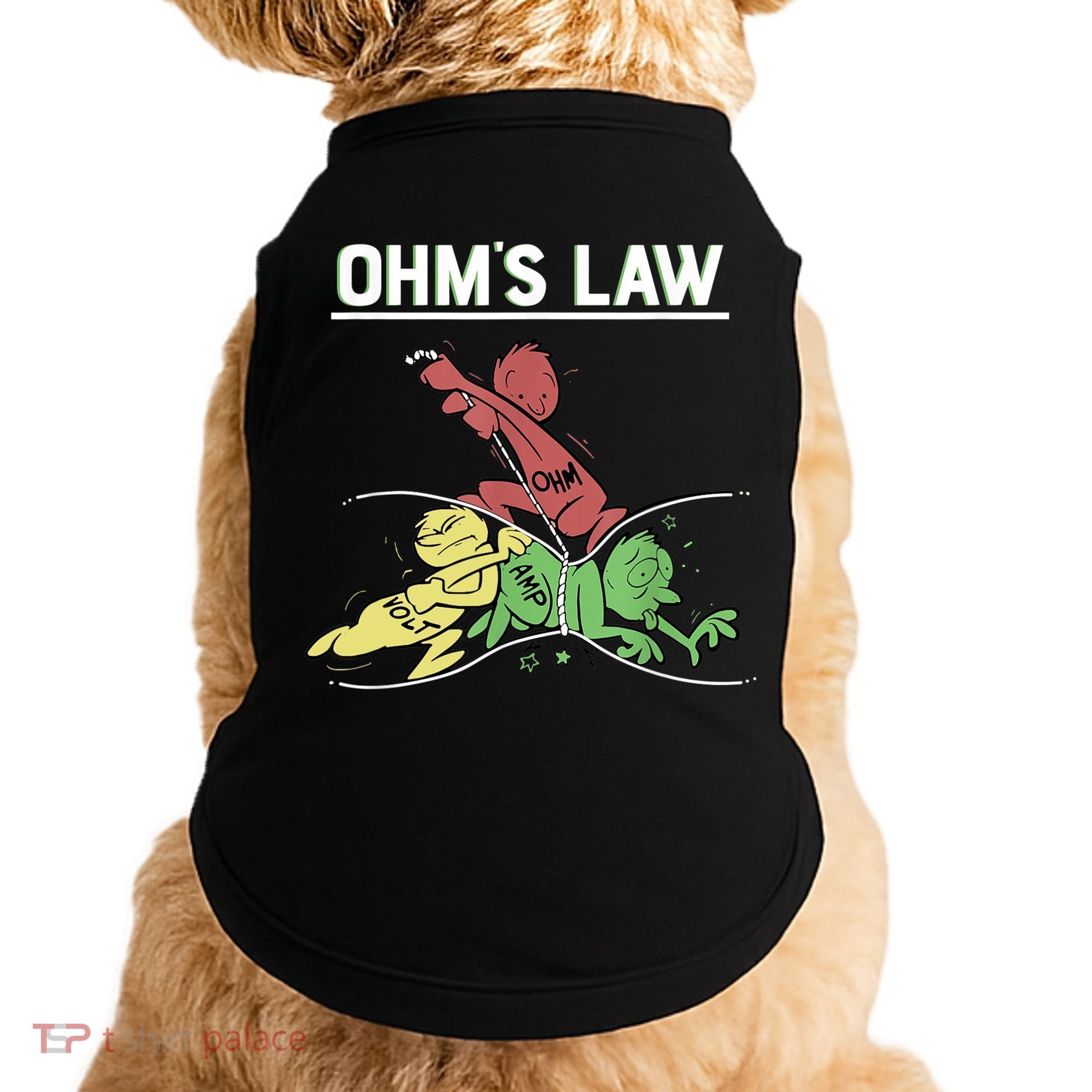 Ohms Law Funny Shirt.Electrical Electronics Engineer Funny T TShirt Doggie Tank