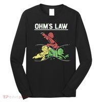 Ohms Law Funny Shirt.Electrical Electronics Engineer Funny T TShirt Long Sleeve Shirt thumb 0