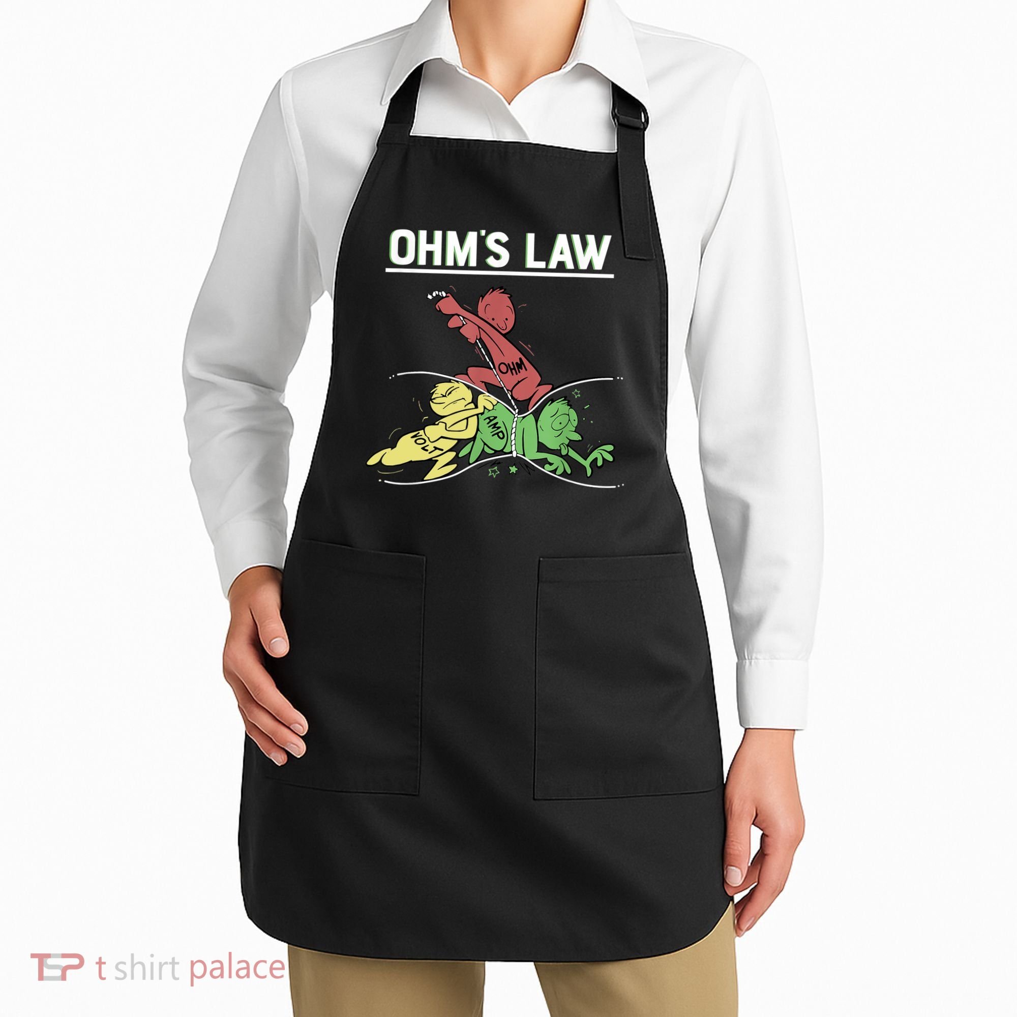 Ohms Law Funny Shirt.Electrical Electronics Engineer Funny T TShirt Apron