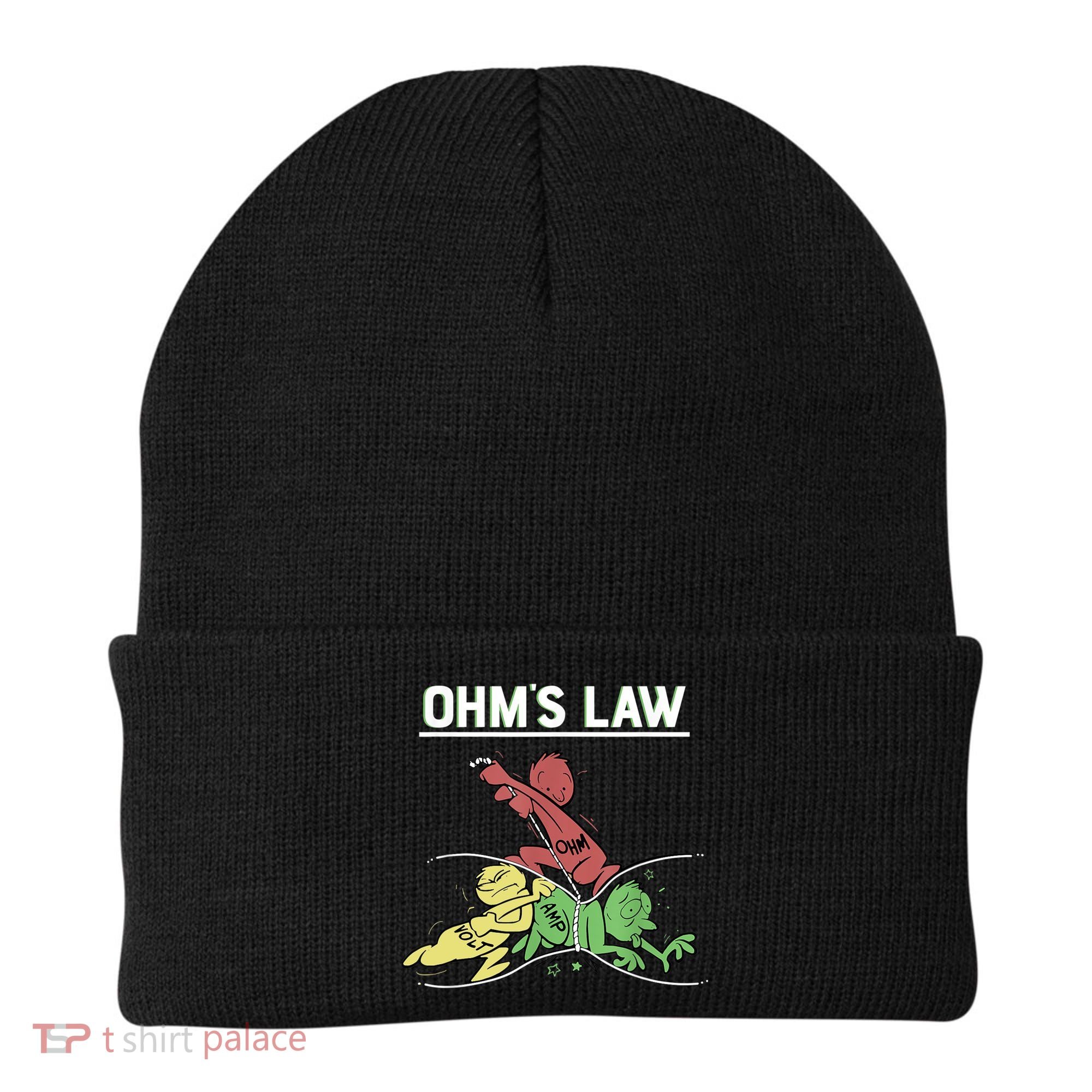 Ohms Law Funny Shirt.Electrical Electronics Engineer Funny T TShirt Beanie