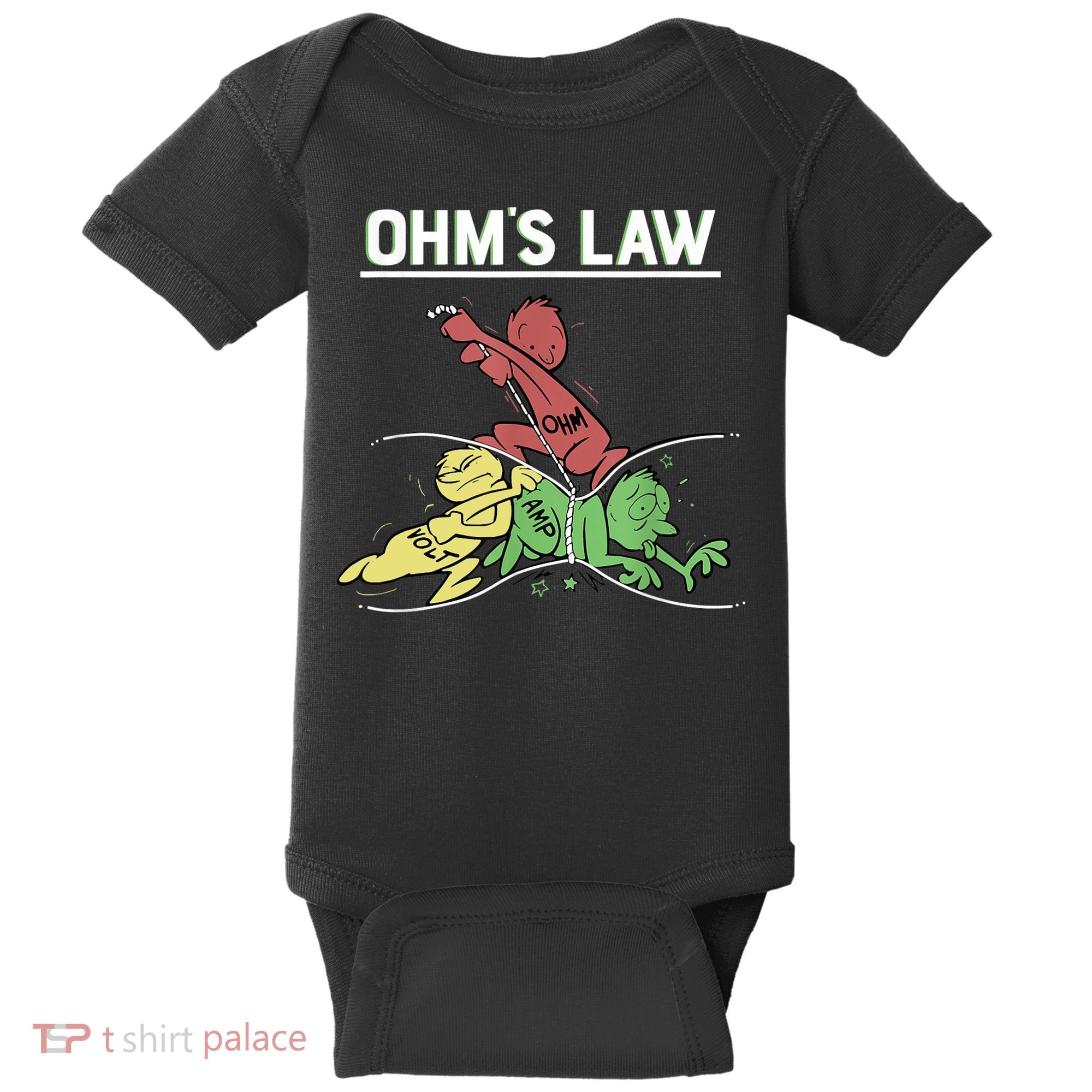 Ohms Law Funny Shirt.Electrical Electronics Engineer Funny T TShirt Baby Bodysuit