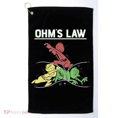 Ohms Law Funny Shirt.Electrical Electronics Engineer Funny T TShirt Golf Towel