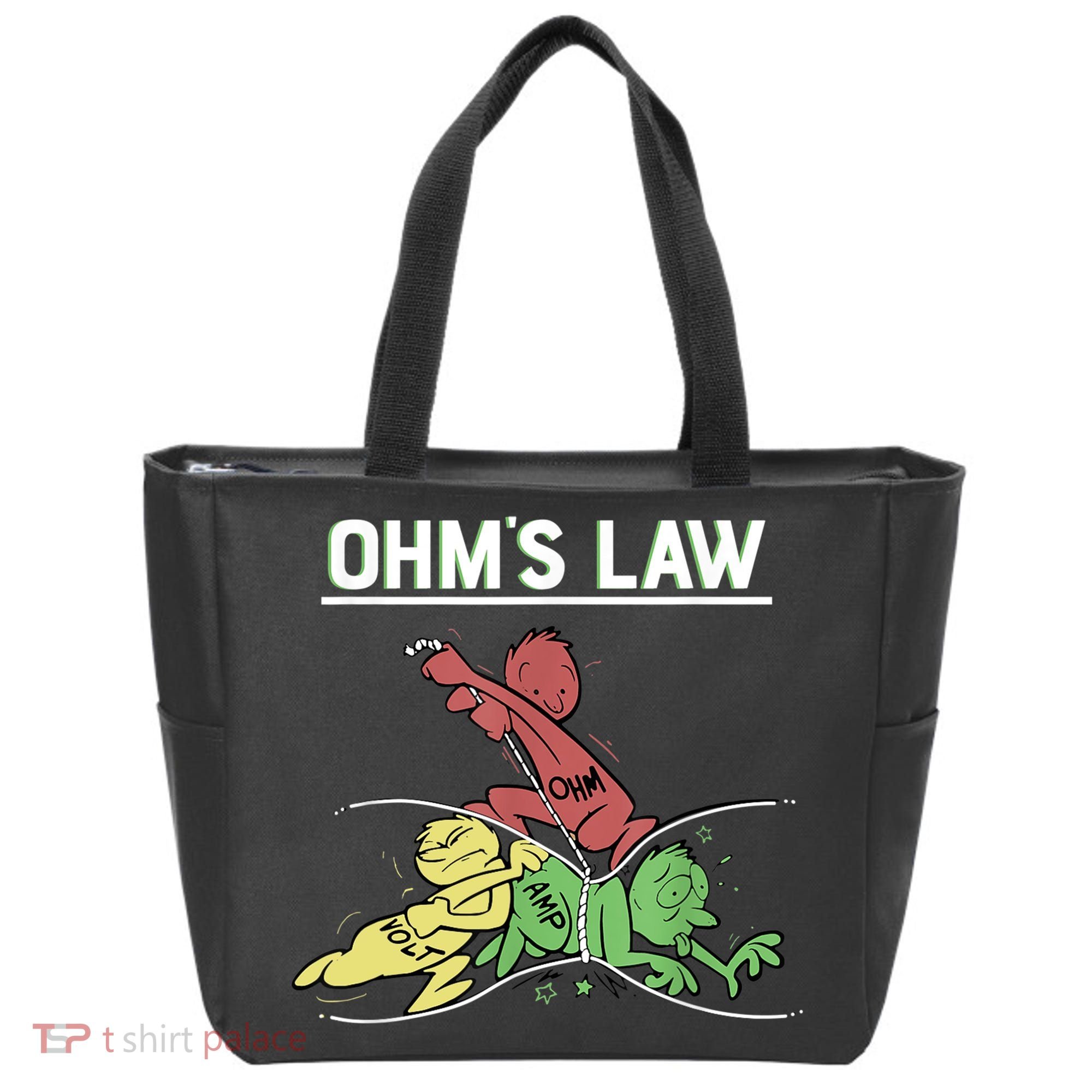 Ohms Law Funny Shirt.Electrical Electronics Engineer Funny T TShirt Tote Bag