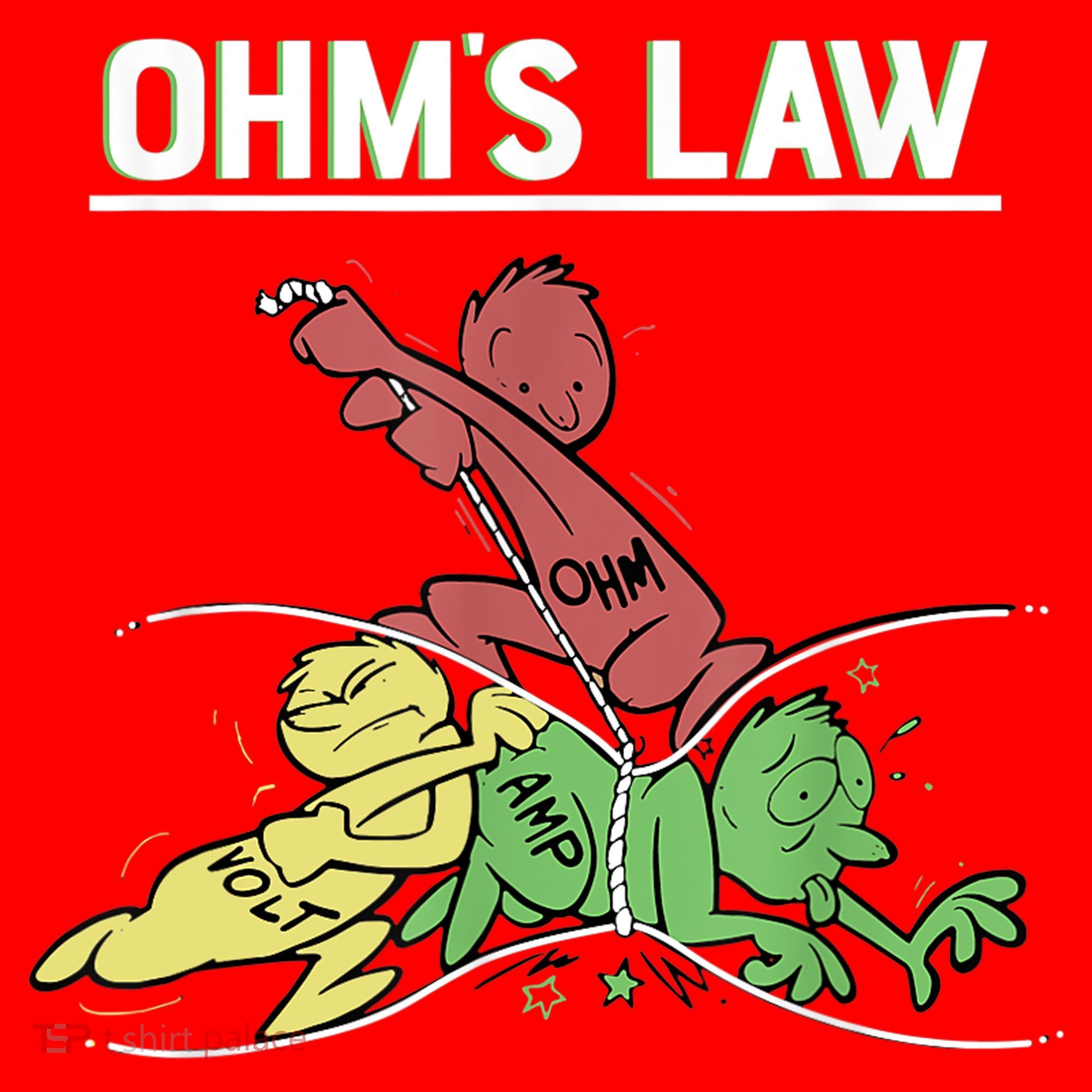 Ohms Law Funny Shirt.Electrical Electronics Engineer Funny T TShirt Santa Hat
