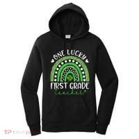 One Lucky First Grade Teacher St Patricks Day Funny Rainbow Women's Hoodie thumb 0