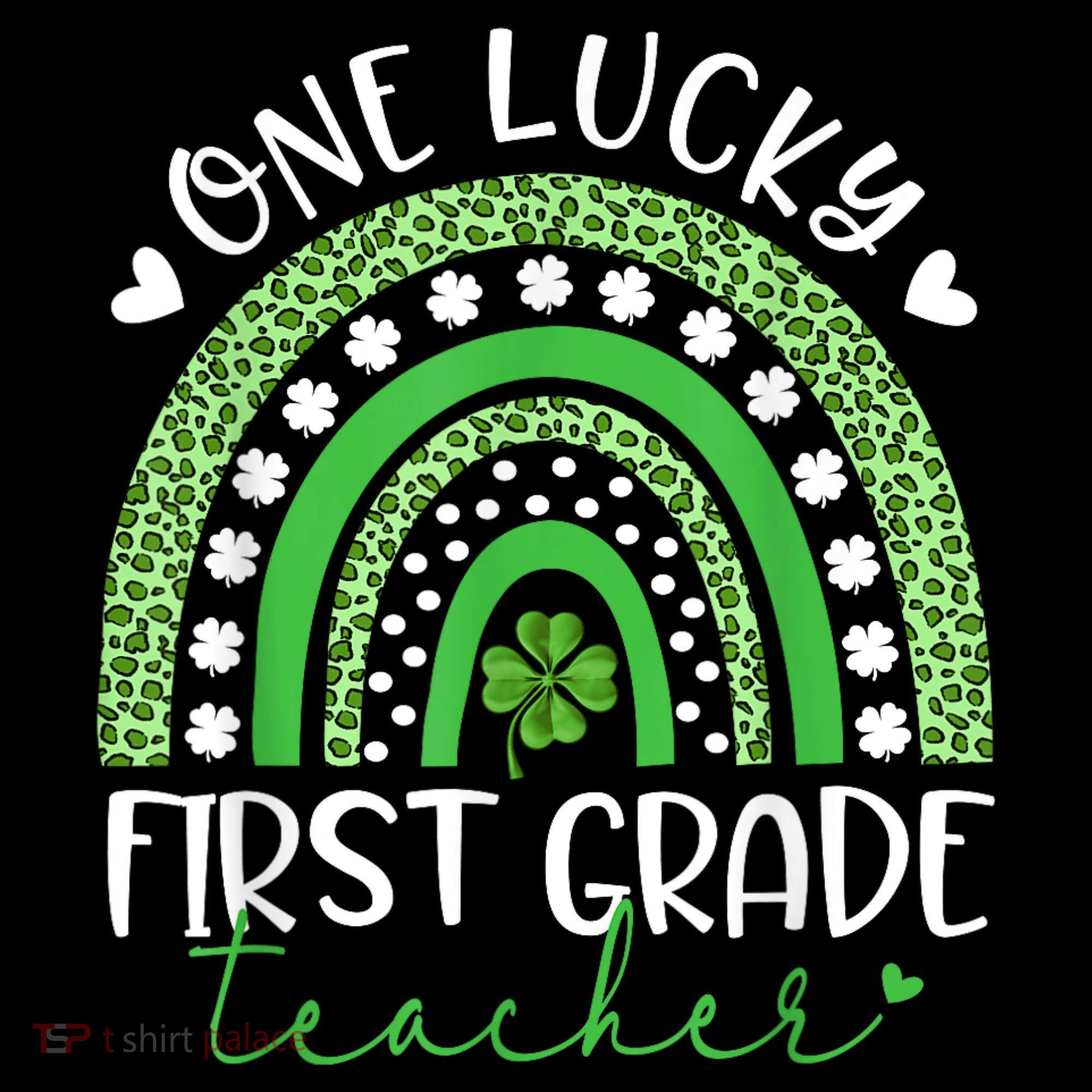 One Lucky First Grade Teacher St Patricks Day Funny Rainbow Mousepad