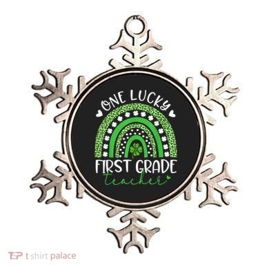 One Lucky First Grade Teacher St Patricks Day Funny Rainbow Ornament