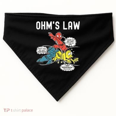 Ohms Law Funny Electricity Explained Electrical Engineer USA-Made Doggie Bandana