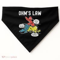 Ohms Law Funny Electricity Explained Electrical Engineer USA-Made Doggie Bandana thumb 0