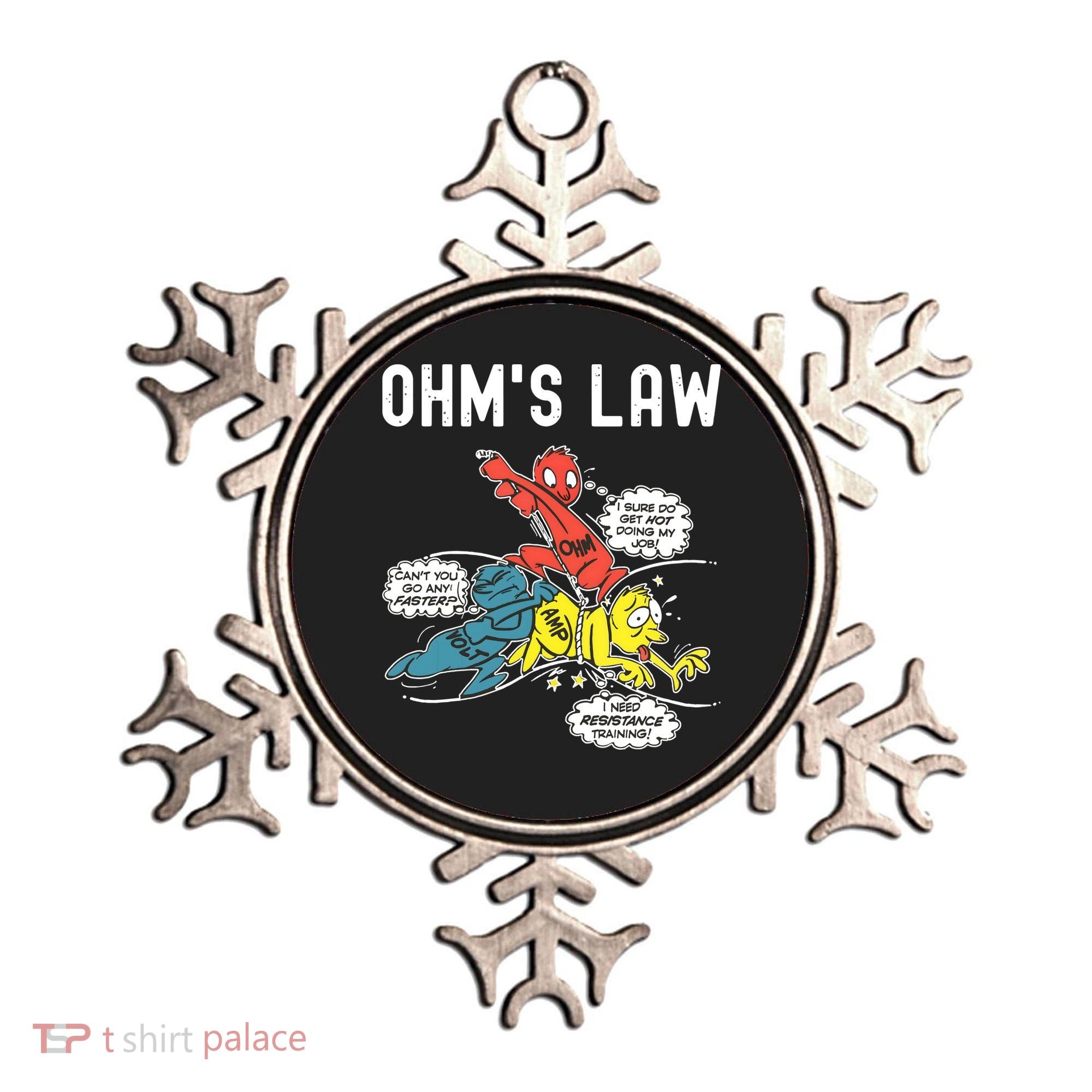 Ohms Law Funny Electricity Explained Electrical Engineer Ornament