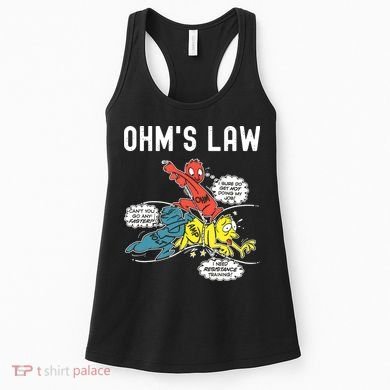 Ohms Law Funny Electricity Explained Electrical Engineer Women's Tank Top