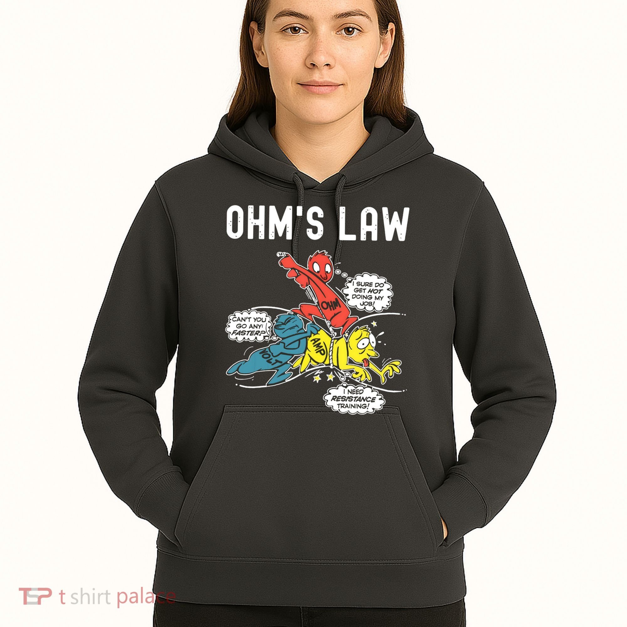 Ohms Law Funny Electricity Explained Electrical Engineer Hoodie
