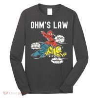 Ohms Law Funny Electricity Explained Electrical Engineer Long Sleeve Shirt thumb 0