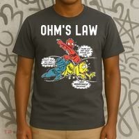 Ohms Law Funny Electricity Explained Electrical Engineer T-Shirt thumb 3