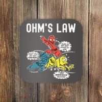 Ohms Law Funny Electricity Explained Electrical Engineer Coaster thumb 0