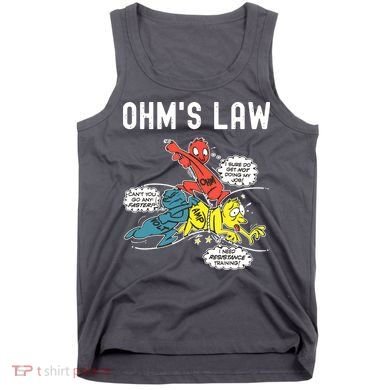 Ohms Law Funny Electricity Explained Electrical Engineer Tank Top