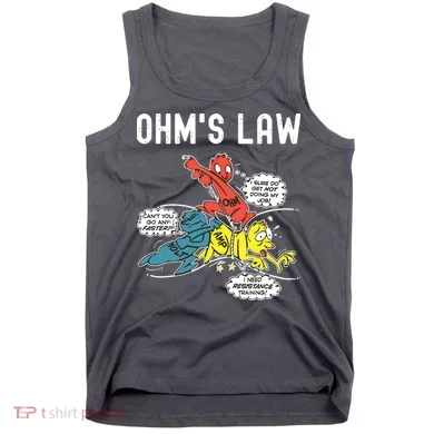 Ohms Law Funny Electricity Explained Electrical Engineer Tank Top