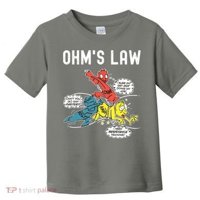 Ohms Law Funny Electricity Explained Electrical Engineer Toddler T-Shirt