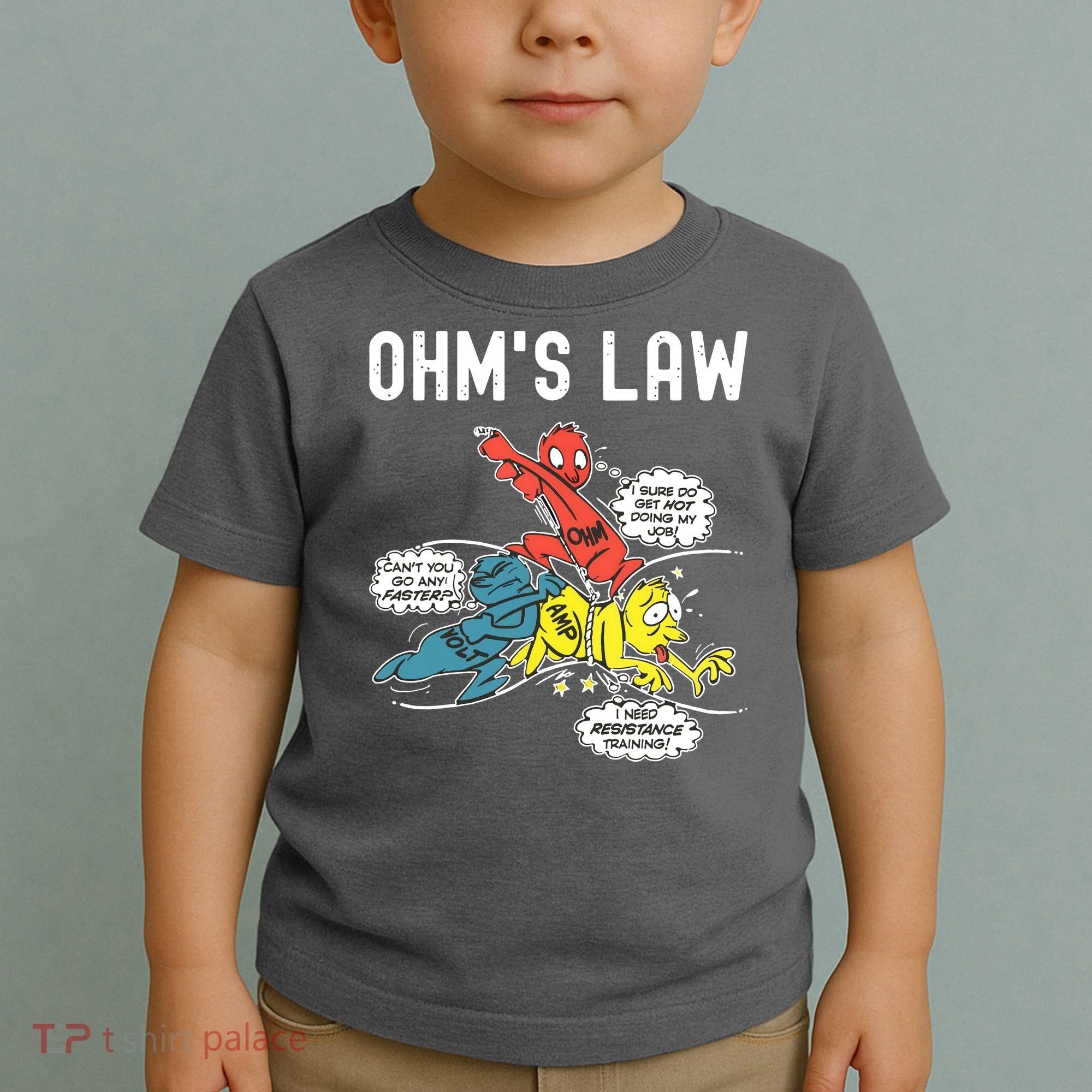 Ohms Law Funny Electricity Explained Electrical Engineer Toddler T-Shirt