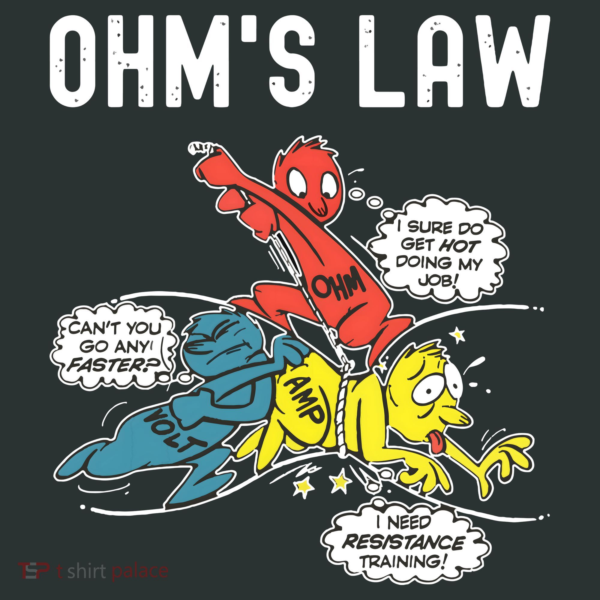 Ohms Law Funny Electricity Explained Electrical Engineer Toddler T-Shirt