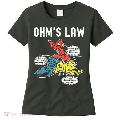 Ohms Law Funny Electricity Explained Electrical Engineer Women's T-Shirt