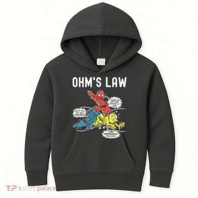 Ohms Law Funny Electricity Explained Electrical Engineer Kids Hoodie
