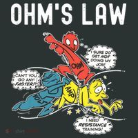 Ohms Law Funny Electricity Explained Electrical Engineer Kids Long Sleeve Shirt thumb 2