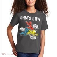 Ohms Law Funny Electricity Explained Electrical Engineer Kids T-Shirt thumb 2