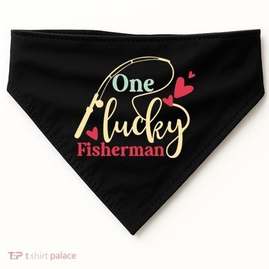 One Lucky Fisherman Matching Couples USA-Made Doggie Bandana