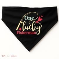 One Lucky Fisherman Matching Couples USA-Made Doggie Bandana thumb 0